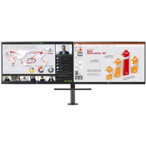 Monitor LG Ergo Dual 27QP88DP-BS 68,58 cm (27"), 2560x1440 (QHD), 350cd/m2, 16:9 5ms IPS HDMI DisplayPort USB-C 90W, VESA Pivot
