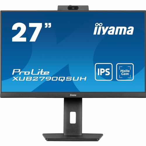Monitor Iiyama ProLite XUB2790QSUH-B1 68,58 cm (27"), 2560x1440 (QHD), IPS, 250cd/m2, 16:9, 0,4ms 100Hz HDMI DP USB-C 65W, KVM zvočnik Pivot Black