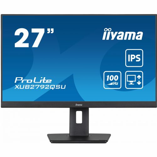 Monitor IIYAMA ProLite XUB2792QSU-B6 68,5cm (27"), 250cd/m2,  0,4ms, WQHD IPS LED LCD HDMI/DP zvočnik