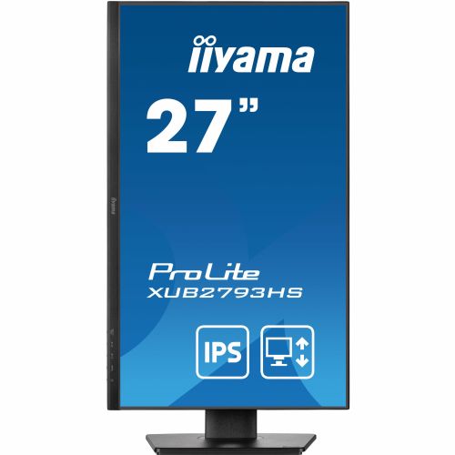 Monitor Iiyama XUB2793HS-B7, 68,6 cm (27"), 1920 x 1080 (FHD), IPS, 300 cd/m2, 1 ms, 100 Hz, HDMI, črn
