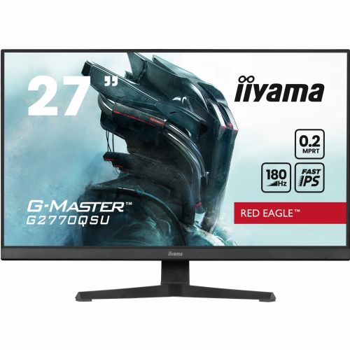 Monitor Iiyama G-Master G2770QSU-B6 68,6 cm (27'), 2560x1440 (QHD), IPS, 400cd/m2, 16:9 WQHD FastIPS 0,2ms 180Hz HDMI DP USB-Hub zvočnik črn