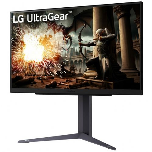 Monitor LG 27GS75QX-B, 68,6 cm (27''), 2560 x 1440 (QHD), 16 : 9, IPS, 1 ms, 200 Hz, HDR, HDMI, DP, siv