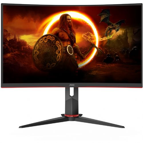 Monitor AOC Gaming CQ27G2S/BK, 68,58 cm (27"), 2560 x 1440 (QHD), VA, 250 cd/m2, 16 : 9, 1 ms, 165 Hz, HDR10, HDMI, DP, črno-rdeč