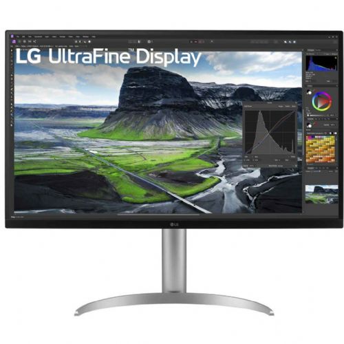 Monitor LG UltraFine 32UQ850V-W 80,1 cm (31,5), 3840x2160 (4K UHD), IPS, 400 cd/m2, 16:9 5ms 60Hz HDMI DP USB-C 90W,  zvočnik Pivot Silver