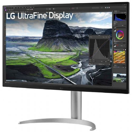 Monitor LG UltraFine 32UQ850V-W 80,1 cm (31,5), 3840x2160 (4K UHD), IPS, 400 cd/m2, 16:9 5ms 60Hz HDMI DP USB-C 90W,  zvočnik Pivot Silver
