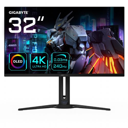 Monitor Gigabyte Aorus FO32U2 80 cm (31,5"), 3840x2160 (4K UHD), OLED HDR400 0,03ms 240Hz 2xHDMI DP USB-C zvočnik črn