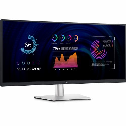 Monitor Dell P3424WE, ukrivljen, 86,36 cm (34,0"), 3440 x 1440 (UWQHD), IPS, 300 cd/m2, 5 ms, 21 : 9, 60 Hz, USB-C (90 W), HDMI, DP, siv (210-BGTY)