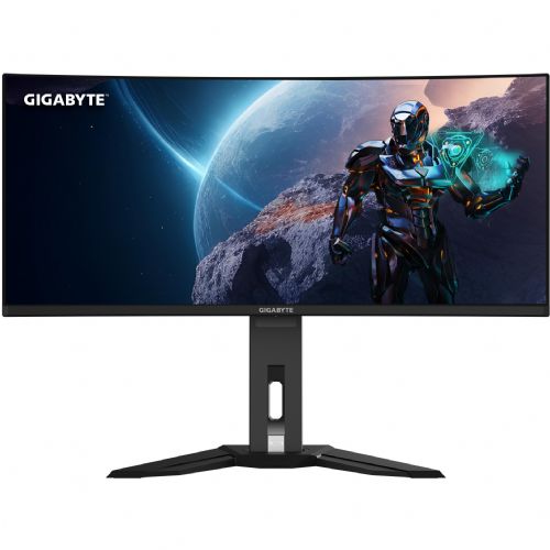 Monitor Gigabyte MO34WQC 86,4 cm (34"), 3440x1440 (QHD), OLED 1000 cd/m2, 21:9 HDR400 0,03ms 175Hz 2xHDMI DP USB-C zvočnik črn