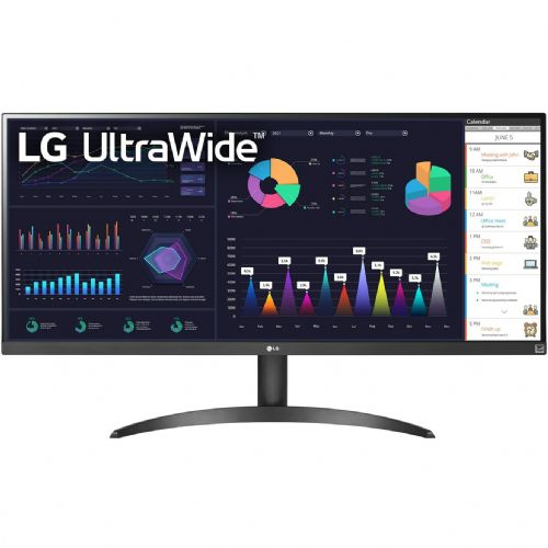 Monitor LG UltraWide 34WQ500-B, 86,36 cm (34"), 2560 x 1080 (QHD), IPS, 400 cd/ m2, 21 : 9, 5 ms, 100 Hz, HDMI, USB-C, črn