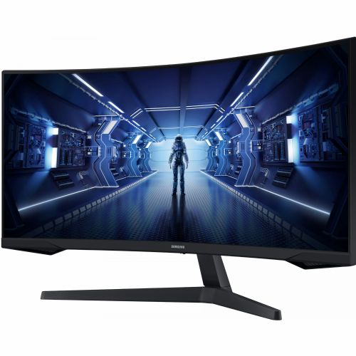 Monitor Samsung Odyssey C34G55TWWP ukrivljen 86,36 cm (34,0"), 3440x1440 (QHD), 250cd/m2, 21:9 1ms 144Hz HDMI DisplayPort VESA Ultra WQHD črna