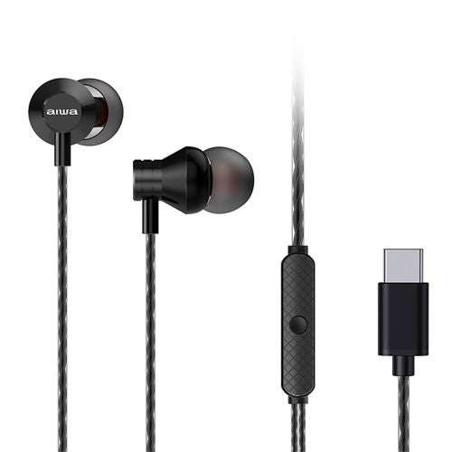 AIWA wired headphones with microphone USB C - ESTM-50USB-C/BK