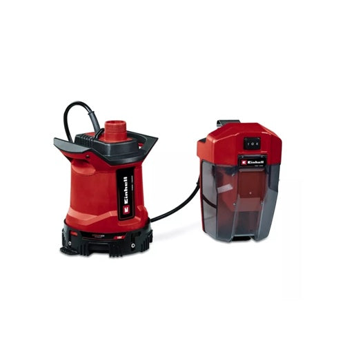 Einhell GE-DP 18/25 LL Li-Solo cordless dirty water pump, 18 V, without battery and charger, 7,000 l/h flow rate, up to 5 m pumping height, red/black