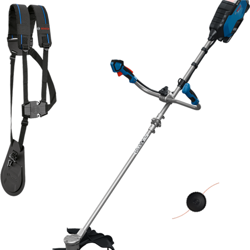 Cordless lawnmower/shrub trimmer Bosch GFR 18V-25 BH Professional (without battery and charger), 18 volts (blue/black)