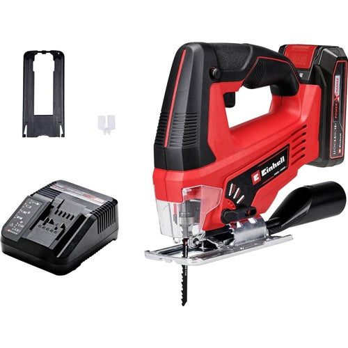 Einhell Power X-Change TC-JS 18/70 Li cordless saw, 18 V, Li-Ion battery 2.5 Ah, E-Box Basic, red/black