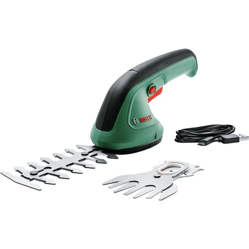Bosch EaysShear Set Cordless Shrub and Grass Shears, 3.6 V, Li-Ion battery 1.5 Ah, 12 cm blade length, green/black