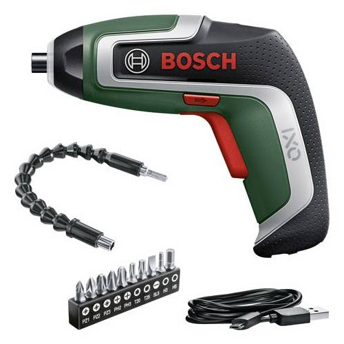 Bosch IXO 7 Flexi-Set cordless screwdriver, 3.6 V (green/black, 2.0 Ah lithium-ion battery, 30 cm flexible extension)