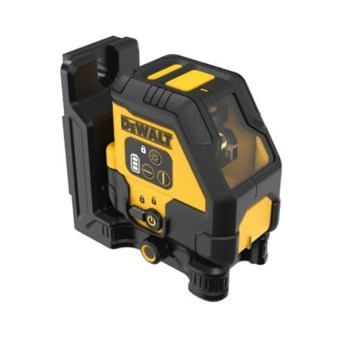 DeWalt DCLE14201RB cordless cross line laser level, 18 V (black-yellow, with red laser lines, integrated Powerstack lithium-ion battery)