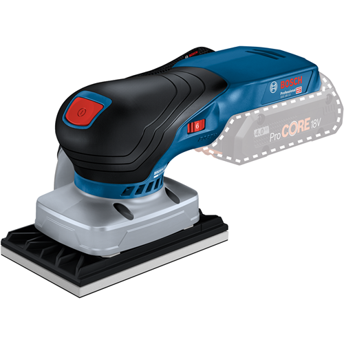 Cordless orbital sander Bosch GSS 18V-13 Professional Solo, without battery and charger, in L-Boxx, 3 sanding discs, blue/black