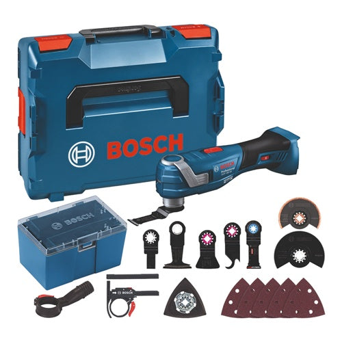 Cordless multi-purpose cutter Bosch GOP 18V-34 Solo Professional, 18 V (blue/black, without battery and charger, L-BOXX + accessory box)