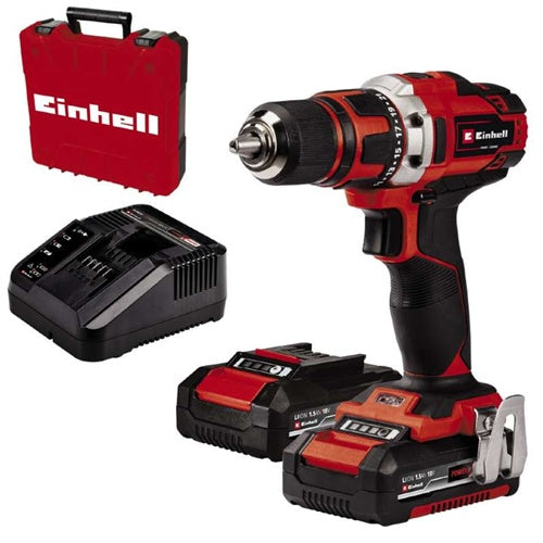 Cordless drill driver Einhell TE-CD 18/40-1 Li, 18V, 2x Li-Ion battery 1.5Ah, red/black