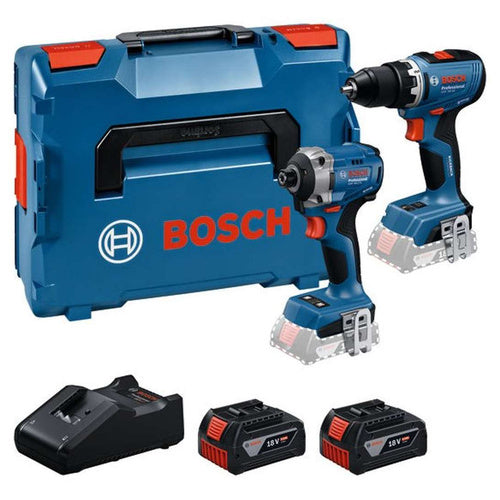 Cordless drill/driver Bosch GSR 18V-65 Professional 18 volt (blue, 2x lithium-ion battery GBA18V 2.0 Ah, in L-case)