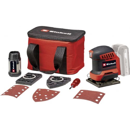 Cordless hand sander Einhell Power X-Change TE-OS 18/113 3X Li-Solo, 18V, without battery and charger + bag, red/black