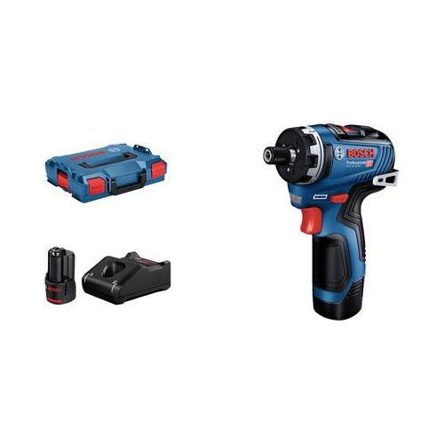 Cordless screwdriver Bosch GSR 12V-35 HX Professional, 12 V, 2x Li-Ion battery 3 Ah, L-Boxx, blue/black