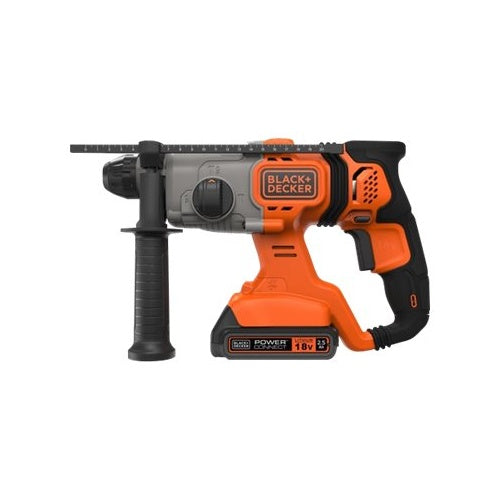Black&Decker BCD900E2K cordless combi hammer, 18V, impact drill, 2x 2.5Ah Li-Ion battery, black/orange