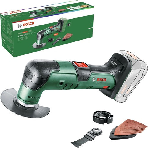 Cordless multi-tool Bosch UniversalMulti 18V-32 Solo (green/black, without battery and charger, POWER FOR ALL ALLIANCE)