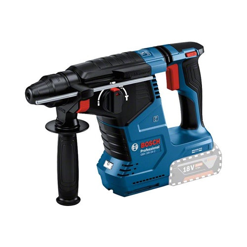 Cordless hammer drill Bosch GBH 18V-24 C Professional Solo, 18 V, without battery and charger, Bluetooth, blue/black