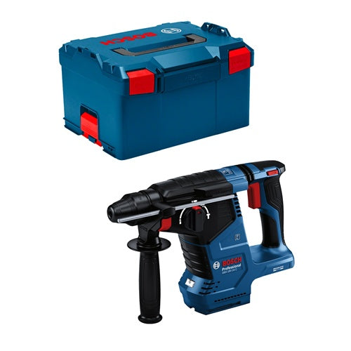Cordless hammer drill Bosch GBH 18V-24 C Professional solo, 18V, without battery and charger, in L-BOXX, blue