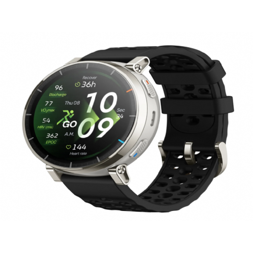 Amazfit Active 3 Premium Apex Silver smartwatch, AMOLED display, sapphire glass, GPS, 5 ATM water resistance, up to 12 days of battery life