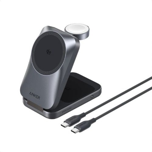 Wireless charger for smartphones and smartwatches Anker Prime 3in1 25W MagSafe, AirCool, foldable, fast charging