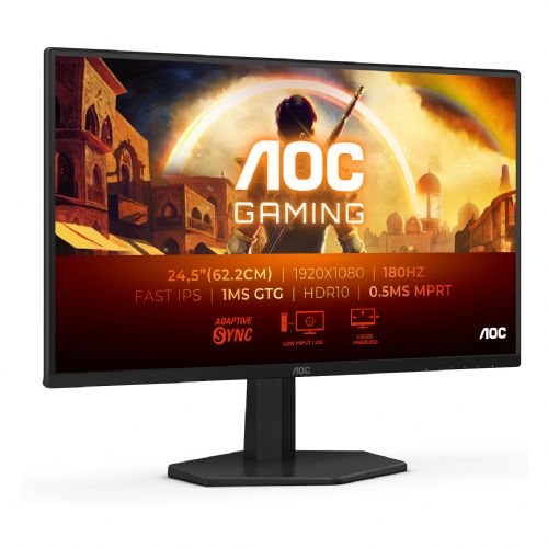 Monitor AOC 25G42E 62,2 cm (24,5"), 1920x1080 (FHD), IPS, 300 cd/m2, 16:9 HDMI/DP 180 Hz 1 ms G-Sync