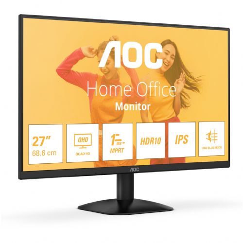 Monitor AOC Q27B35E 68,58 cm (27"), 2560 × 1440 (QHD), IPS, 75Hz, 4ms, 300cd/m2, 16,7mio 9821294831