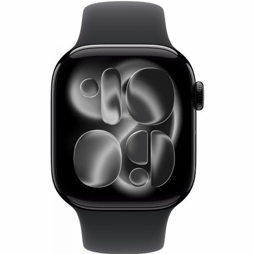 Pametna ura Apple Watch Series 11 aluminij 42 mm črna, OLED Retina, GPS, vodoodporna, 64 GB