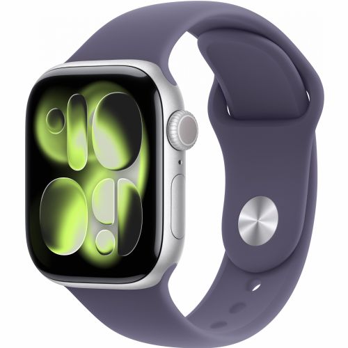 Pametna ura Apple Watch S11 Aluminium 42mm Silver (športni pašček temno vijoličen) S/M