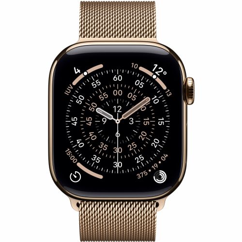 Pametna ura Apple Watch S11 Titan Gold Cellular 42 mm (zlati pašček Milanaise)