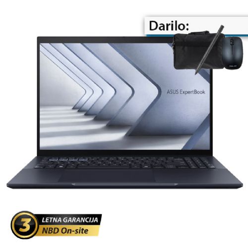 Prenosnik ASUS ExpertBook B5 14" (35,56cm) na dotik WUXGA Core 7 150U 16GB 1TB Windows 11 Pro torbica, pisalo (B5404CVA-WB73D0X)