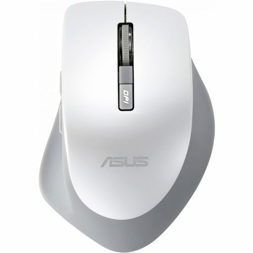 Brezžična miška Asus WT425, 1600 DPI, ergonomska oblika, tiho klikanje, USB sprejemnik, bele barve