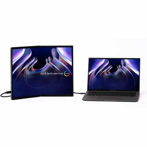 Monitor Asus ZenScreen Fold MQ17QH 43,94 cm (17,3"), 2560 x 1920 QHD, OLED, 500cd/m2, 0,2ms, črna