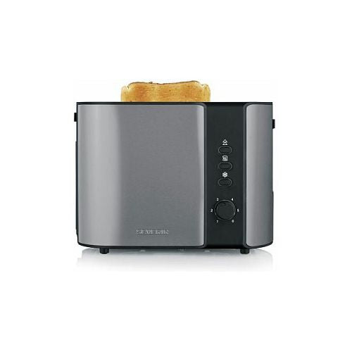 Toaster Severin AT 9573, nerjaveče jeklo, 2 reži, elektronski nadzor, nastavitev zapečenosti, funkcija odmrzovanja, temno siv