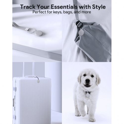 Pametni iskalnik Aukey Track Mate 1 BT, Find My, alarm 80 dB, zamenljiva baterija, temno siva