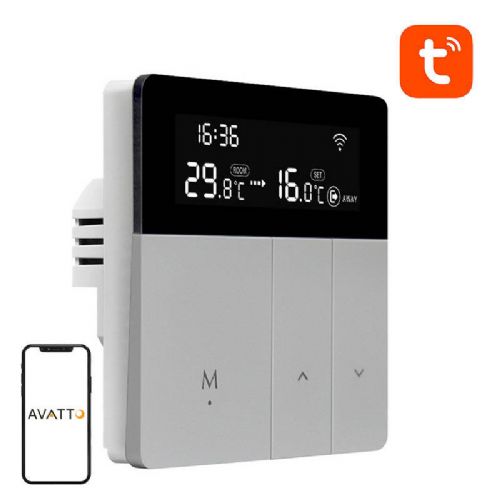 Pametni termostat za ogrevanje vode Avatto WT50 3A Wi-Fi Tuya