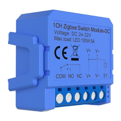 1-kanalni ZigBee stikalni modul z breznapetostnim kontaktom Avatto ZWSM16-DC32V-1