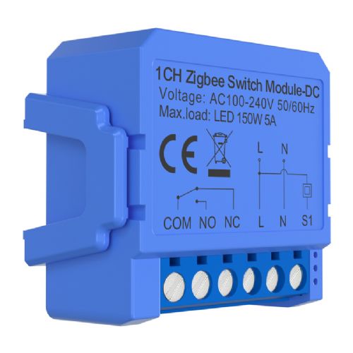 Avatto ZWSM16-DC-1 inteligentni 1-kanalni ZigBee stikalni modul z breznapetostnim DC kontaktom