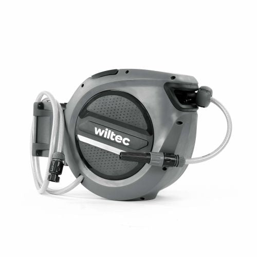 Wiltec automatic retractable water hose 30m wall-mounted reel up to 8bar