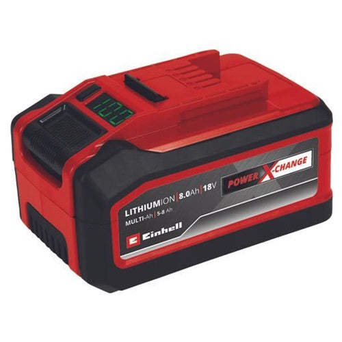 Einhell Power X Change Plus battery, 18V, 5.0-8.0 Ah, Multi-Ah technology, red/black