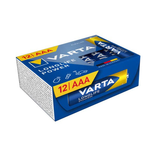 Varta Longlife Power LR03 batteries, AAA (micro), alkaline, 1.5V, 12 pieces