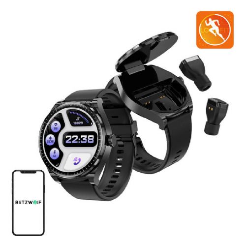 Pametna ura BlitzWolf BW-HW1 + TWS slušalke (črna)